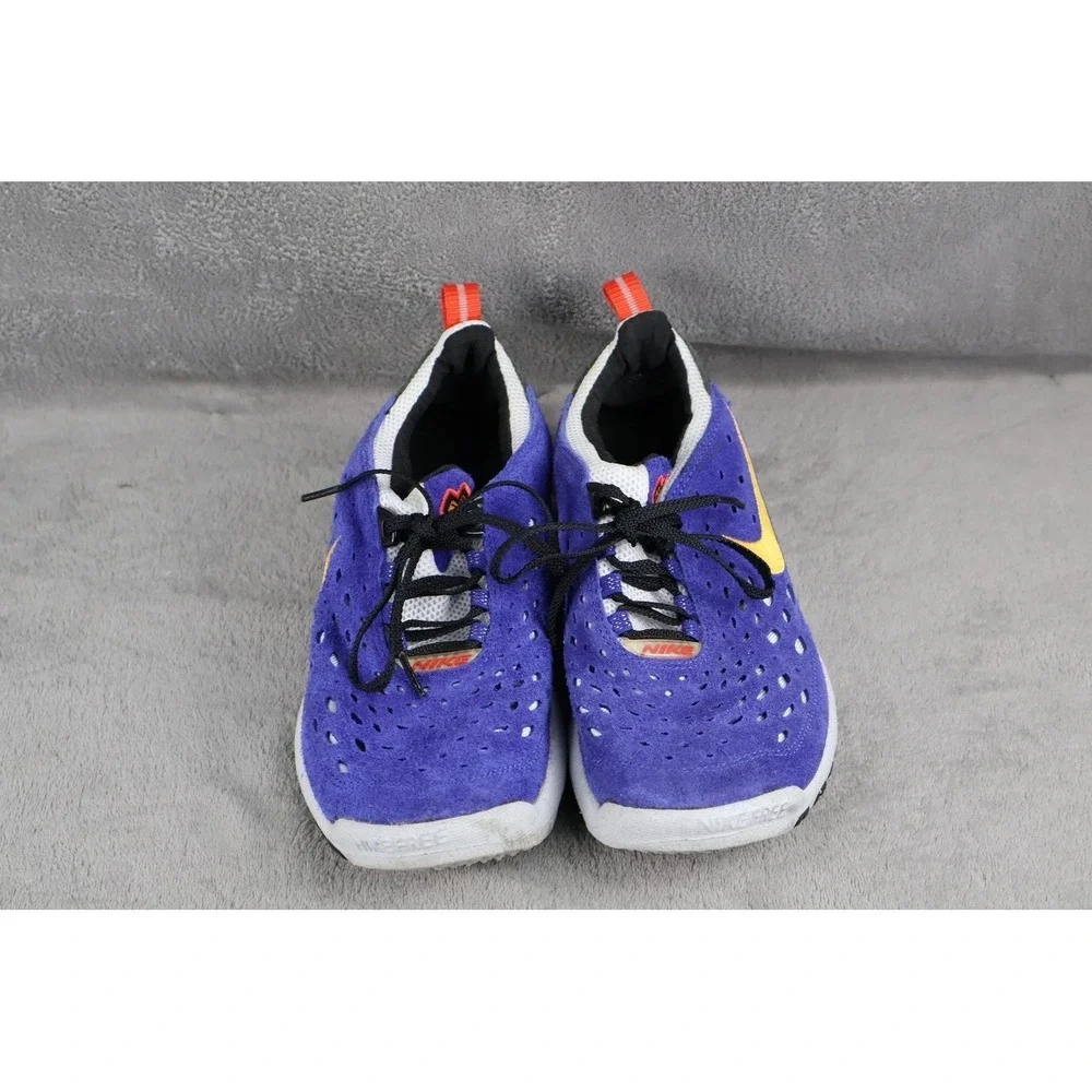 Mens Nike Free Run Trail Shoes Size 8 Blue Suede Running Athletic CW5814-401